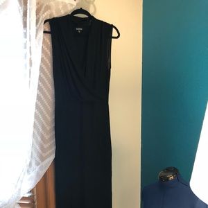 Bebe black maxi dress with slit